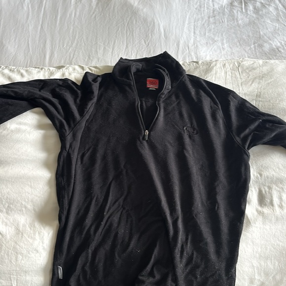Icebreaker men’s 1/4 zip medium black 100% merino wool - Picture 7 of 8